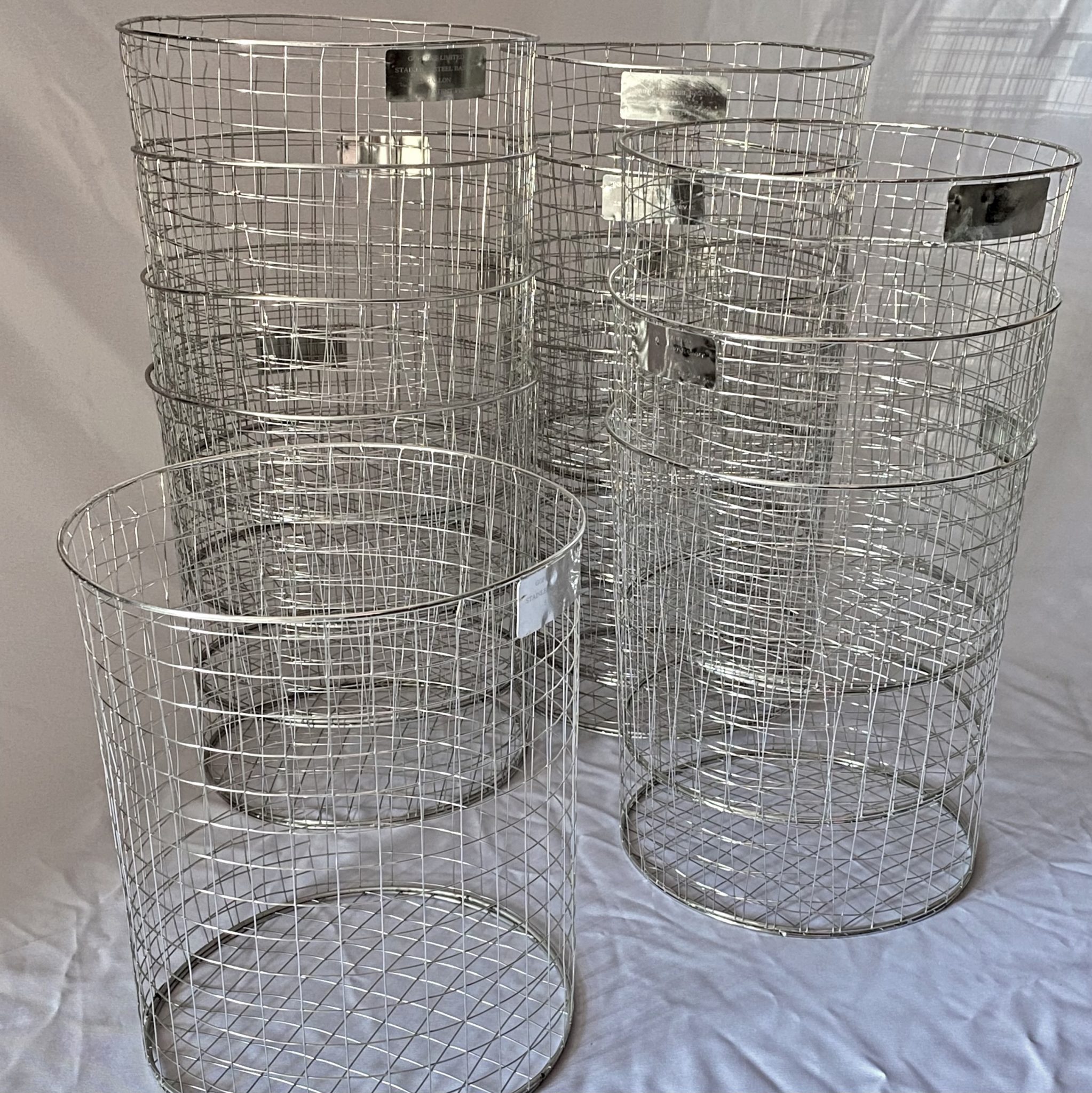 12 5 gallon stainless steel gopher baskets